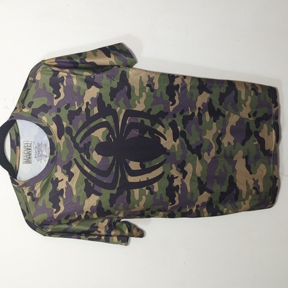 Marvel Other - Marvel Camouflage Spiderman Spider Graphic Tee in Green and Black Men's Size S